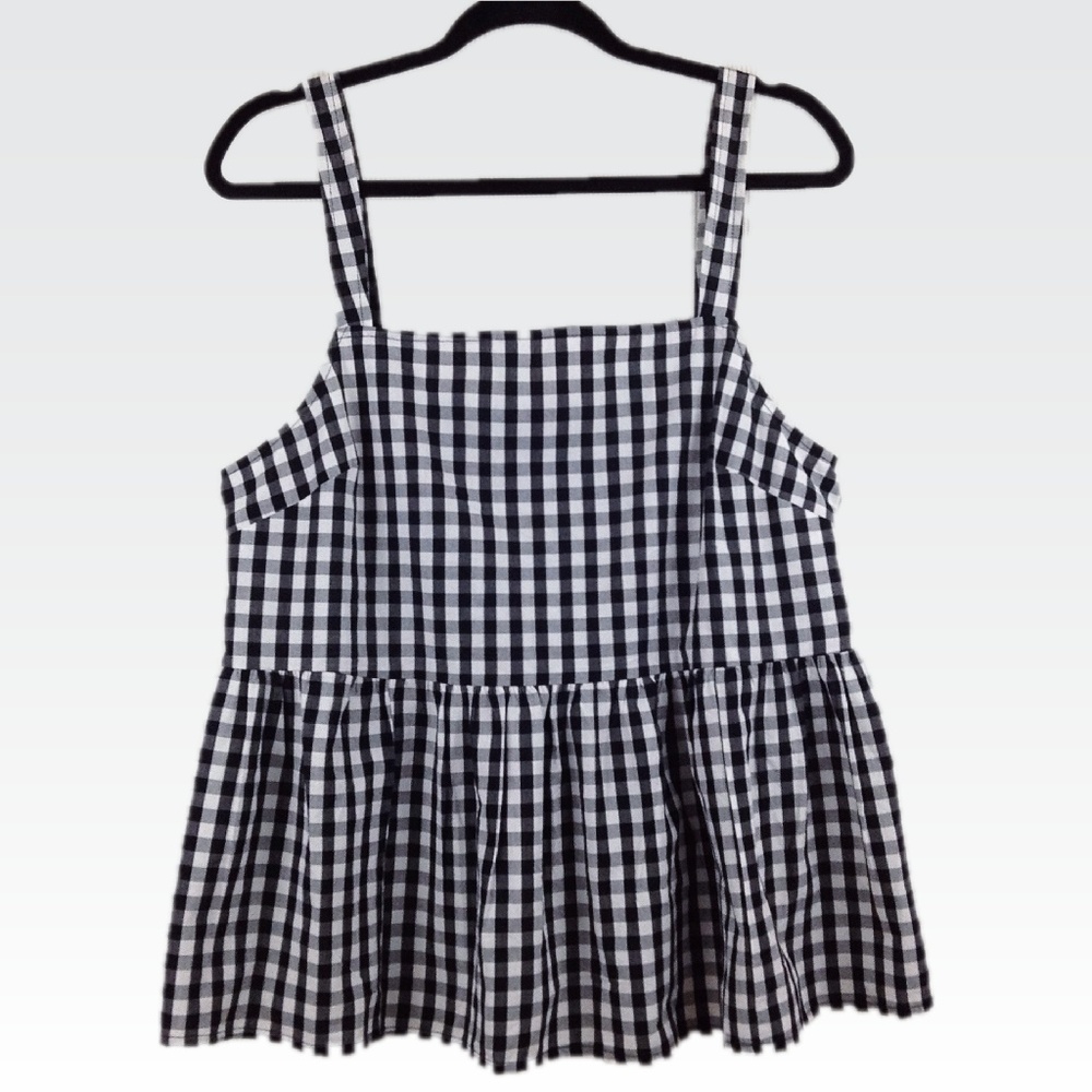 ASOS | 10 | Oversized Gingham Babydoll Peplum Cami